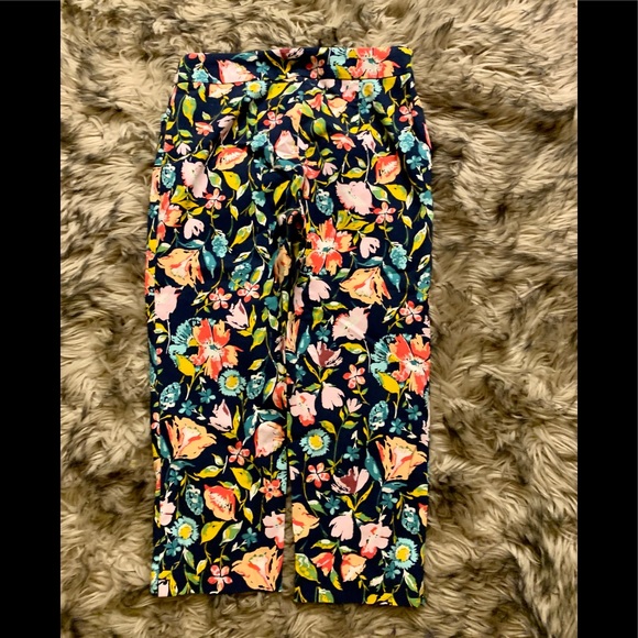 Floral cotton capris Size small 4/6 - Picture 3 of 7